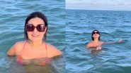 De biquíni, Fátima Bernardes surge no mar e agradece carinho dos fãs - Reprodução/Instagram