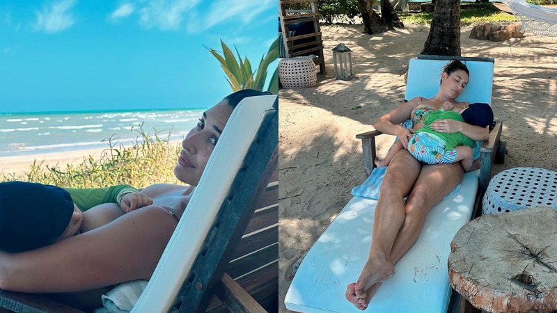 Giselle Itié amamentando o filho e reflete sobre amor-próprio - Reprodução/Instagram
