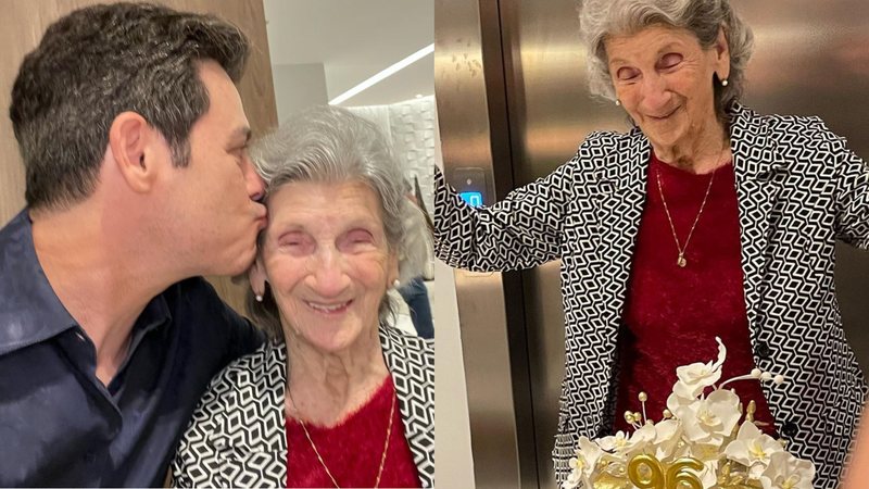 Celso Portiolli comemora aniversário de 96 anos da mãe com festa - Reprodução/Instagram