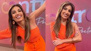 Patrícia Poeta elege look laranja para o 'Encontro' - Reprodução/Instagram