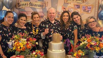 O apresentador Silvio Santos e suas seis filhas em festa de aniversário - Foto: Reprodução/Instagram