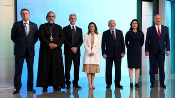 Candidatos à presidência no debate da Globo - Foto: Globo / João Miguel Junior