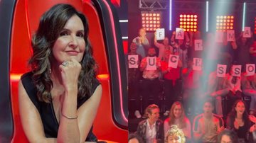 Fátima Bernardes ganha surpresa da plateia durante gravação do The Voice Brasil - Reprodução/Instagram