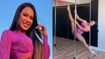 Gracyanne Barbosa dá show em aula de pole dance - Reprodução/Instagram