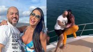Gracyanne Barbosa dança com Belo em passeio de barco - Reprodução/Instagram