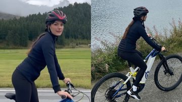 De bicicleta, Isis Valverde curte passeio na Suíça - Reprodução/Instagram