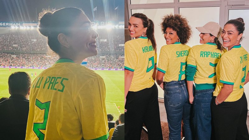 Juliana Paes, Rafa Kalimann e Sheron Menezzes assistem a jogo do Brasil em Paris - Reprodução/Instagram