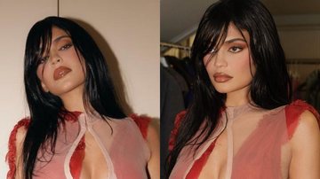 Kylie Jenner elege vestido transparente, decotado e com fenda para Semana de Moda em Paris - Reprodução/Instagram
