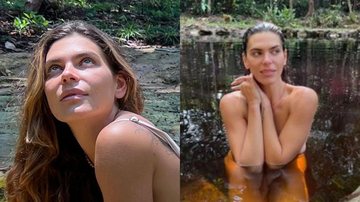 Mariana Goldfarb toma banho de rio nua - Reprodução/Instagram