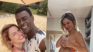 Namorada do cantor Seu Jorge choca ao fazer topless em clique raro com seu barrigão de grávida - Foto/Instagram