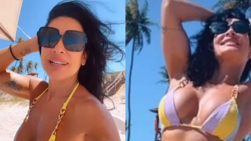 Scheila Carvalho impressiona ao exbir corpaço na praia - Reprodução/Instagram