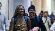 Sarah Aline e Ricardo Alface no aeroporto - Fotos: Pereira / AgNews