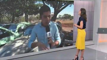 Repórter da Globo comete - Reprodução/TV Globo