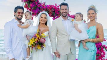 Virginia e Zé Felipe com suas filhas e os noivos - Foto: Reprodução / Instagram