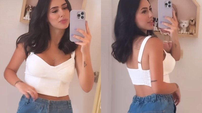 Bruna Biancardi comemora ao vestir calça jeans antiga - Reprodução/Instagram