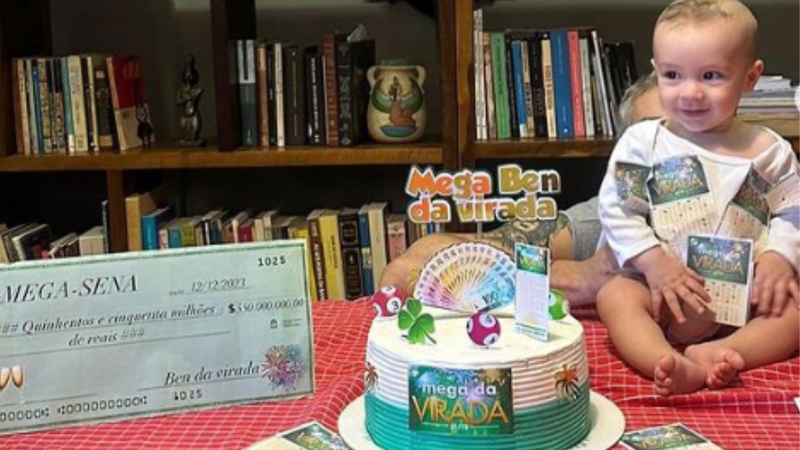 Repórter da Globo deu festa de jogo de loteria no mesversário do filho - Reprodução/Instagram