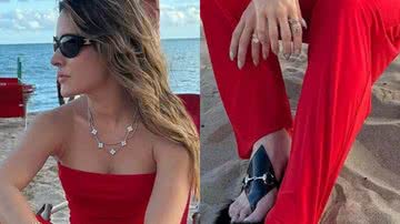 Esposa de Wesley Safadão causa com sandália diferentona na praia - Reprodução/Instagram
