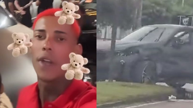 MC Poze do Rodo sofre acidente de carro após briga em boate - Reprodução/Instagram/Twitter