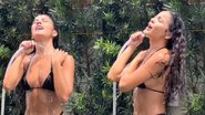 Atriz Bella Campos, a Jenifer de 'Vai na Fé', chamou a atenção ao exibir a intimidade em banho de mangueira - Foto: Reprodução/Instagram