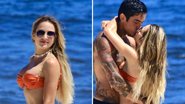 De fio-dental, Gabi Martins ganha 'mão boba' do namorado em momento quente na praia - Fabrício Pioyani/ AgNews