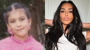 Kim Kardashian compartilhou nas redes sociais uma foto de infância ao lado das irmãs - Reprodução: Instagram