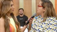 Patricia Poeta entrevista mulher na platéria - Foto: reprodução/Globo