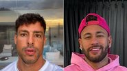 O ator Cauã Reymond e o jogador Neymar; ambos usaram o tratamento com câmara hiperbárica - Foto: Reprodução/Instagram
