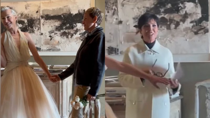 Ellen DeGeneres e a mulher renovam votos em cerimônia emocionante feita por Kris Jenner - Foto: Reprodução/Instagram