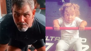O ator Juliano Cazarré derreteu o coração dos seguidores ao compartilhar um momento divertido com a filha na academia - Foto: Reprodução / Instagram