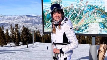 A apresentadora e modelo Luciana Gimenez em pista de esqui - Foto: Reprodução/Instagram @lucianagimenez