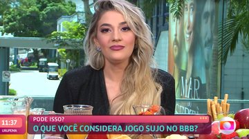 Marília no programa 'Mais Você' após ter sido eliminada do BBB 23 - Foto: Reprodução / Globo