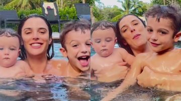 Rafa Brites curte dia na piscina ao lado dos filhos - Reprodução/Instagram
