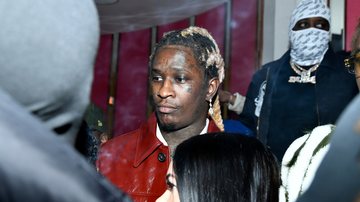 Rapper Young Thug é acusado de diversos crimes, seria possível fundador de gangue e tem seu julgamento marcado para segunda-feira, 9 - Foto: Getty Images