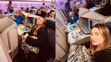 Cantora Lexa e funkeiro MC Guimê celebram primeiros momentos de viagem em classe executiva de avião - Foto: Reprodução / Instagram