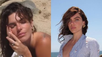 Modelo Mariana Goldfarb sensualiza para a câmera ao posar topless enquanto toma banho de sol - Foto: Reprodução / Instagram