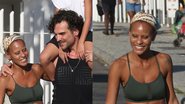 Aline Wirley faz exercícios ao ar livre com a família no Rio - Foto: Ag News/ Dilson Silva