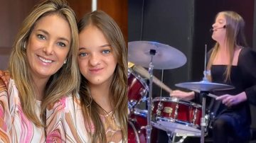 Filha de Ticiane Pinheiro impressiona ao surgir cantando e tocando bateria - Reprodução/Instagram