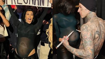 Kourtney Kardashian choca ao revelar barrigão em fotos com Travis Baker - Reprodução/Instagram