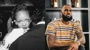 Durante encontro em evento de moda em Paris, carinho de LeBron James na barriga de Rihanna viraliza - Foto: Reprodução / Instagram