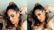 Cantora Lexa deixa barriga de fora ao usar biquíni de crochê com blazer em tons de bege e off-white - Foto: Reprodução / Instagram