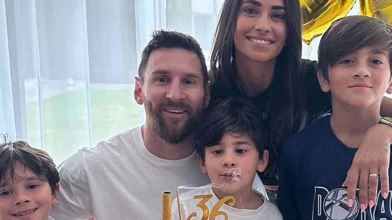 Lionel Messi comemora aniversário de 36 anos ao lado da família