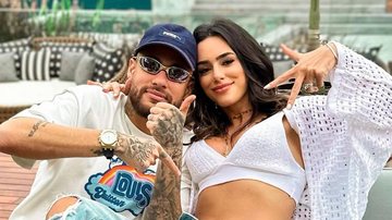 O jogador de futebol Neymar e a noiva, Bruna Biancardi - Foto: Reprodução/Instagram @brunabiancardi
