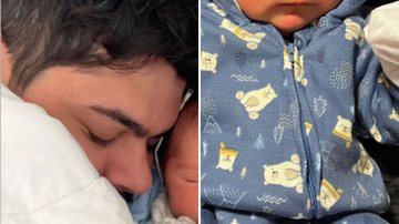 Sertanejo Cristiano dorme agarrado ao filho após milagre: "Aconchego" - Reprodução/ Instagram
