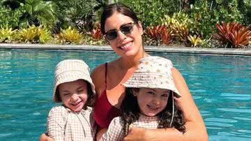Fabiana Justus exibe barrigão com as filhas gêmeas - Reprodução/Instagram