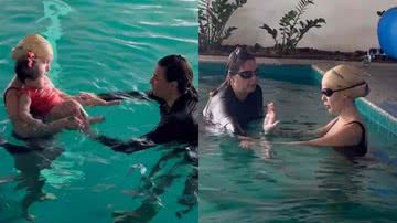 Karoline Lima faz aulas de natação com a filha - Reprodução/Instagram