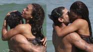 Lidi Lisboa é flagrada em pegação intensa com o namorado na praia - Foto: Fabricio Pioyani/AgNews