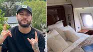 Neymar Jr choca ao mostrar seu jatinho de luxo com cama de casal - Foto: Reprodução / Instagram