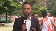 Repórter é surpreendido ao vivo - Foto: reprodução/Globo