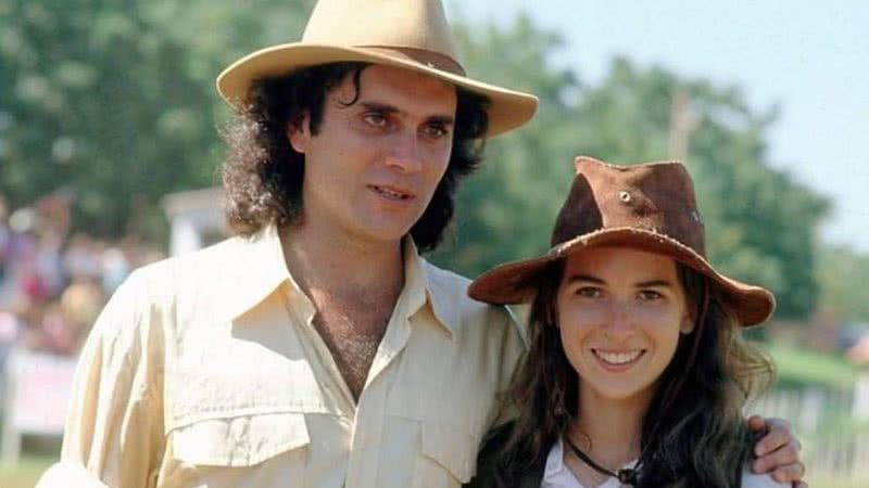 Os atores Ingra Lyberato e Almir Sater como Ana Raio e Zé Trovão em 1990 - Foto: Divulgação/Globo