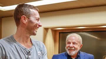 Vocalista do Coldplay Chris Martin tem encontro animado com o Presidente Lula - Foto: Reprodução / Twitter